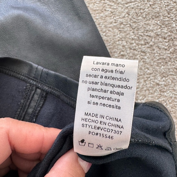 NWT Vici Sleek Black Faux Leather Mini Dress Women Size Medium - Picture 12 of 12